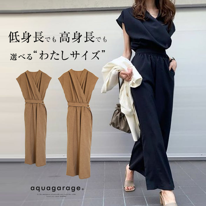 アクアガレージ aquagarage カシュクールオールインワン (キャメル) キャメル