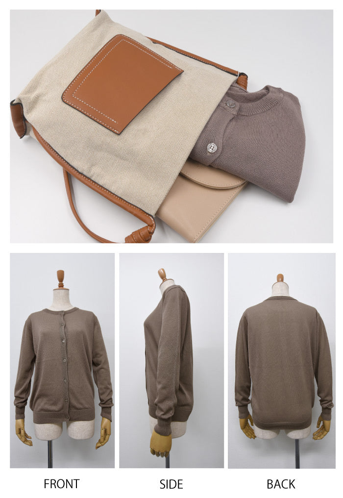 アクアガレージ aquagarage シアーカーディガン ニットカーディガン (レッド) レッド