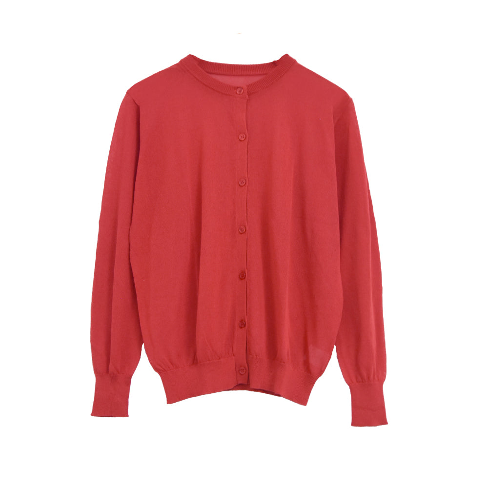 アクアガレージ aquagarage シアーカーディガン ニットカーディガン (レッド) レッド