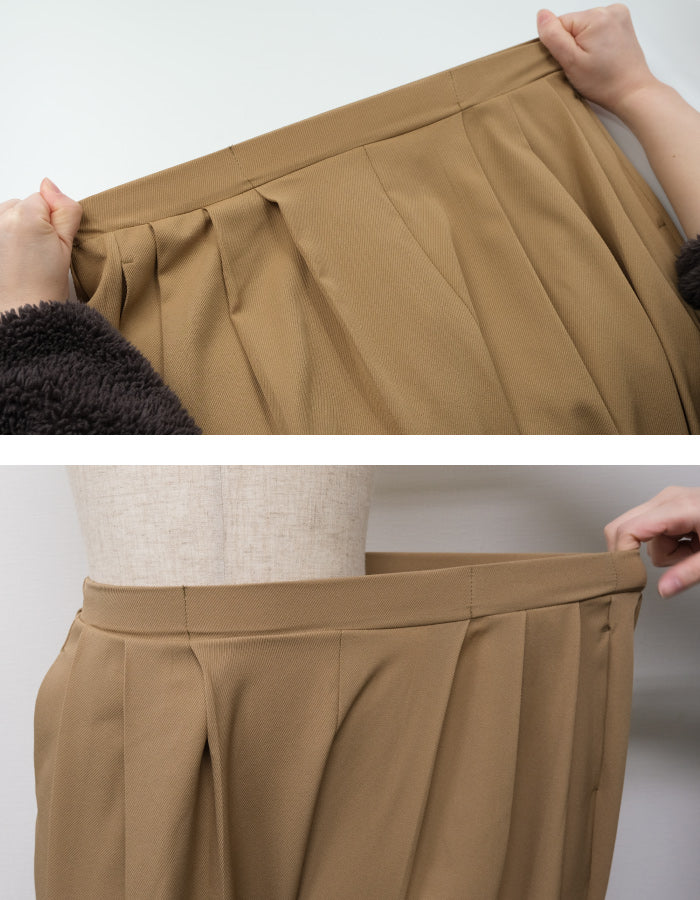 アクアガレージ aquagarage テーパードパンツ イージーパンツ ウエストゴム (ブラック) ブラック