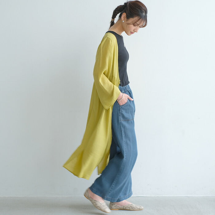 Aquagarage Tencel Wide Pants Easy Pants Elastic Waist