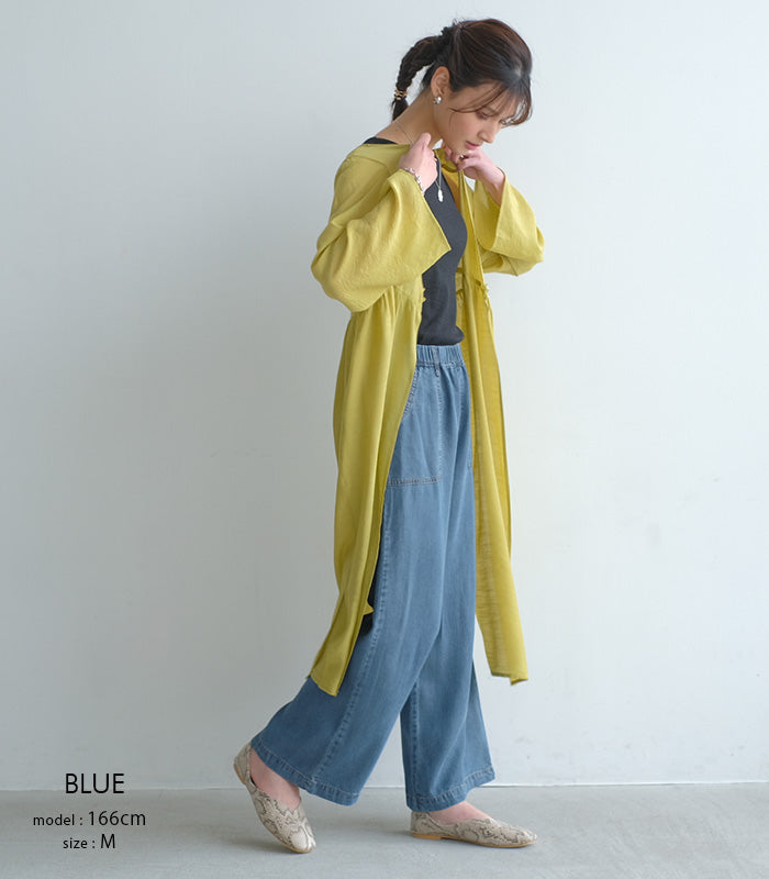 Aquagarage Tencel Wide Pants Easy Pants Elastic Waist