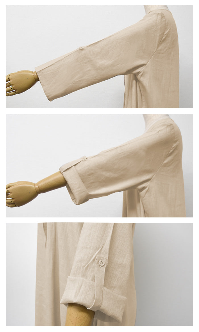 アクアガレージ aquagarage リネン風ロングカーディガン リネン カーディガン