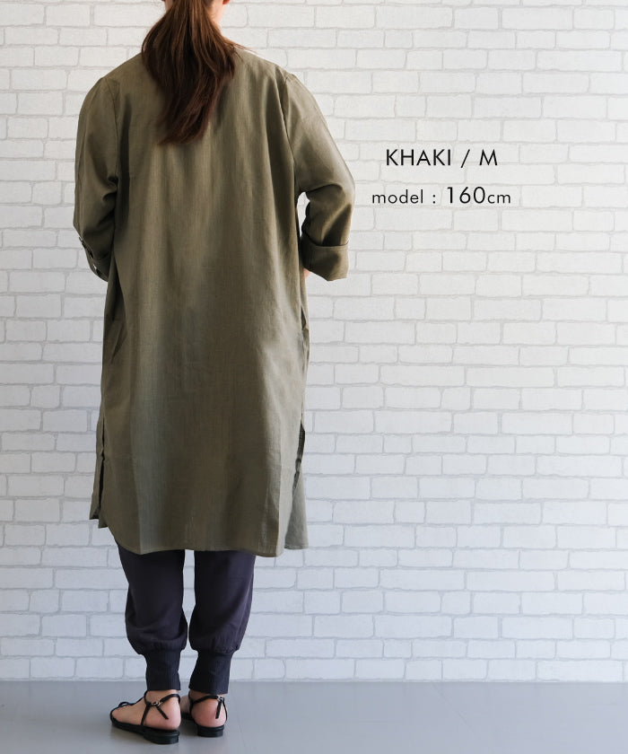 アクアガレージ aquagarage リネン風ロングカーディガン リネン カーディガン
