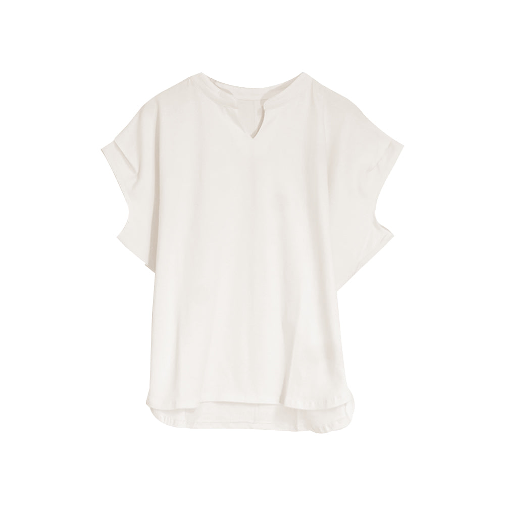 アクアガレージ aquagarage キーネックカットソー レディース 春 夏 半袖 フレンチスリーブ