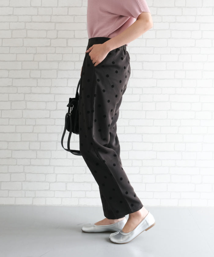 Aqua Garage aquagarage polka dot tapered pants for women Spring Summer Autumn