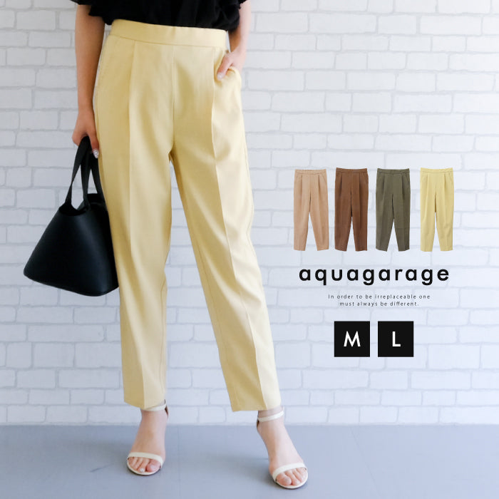 Aqua Garage aquagarage Linen-like Tapered Pants Spring Summer Autumn