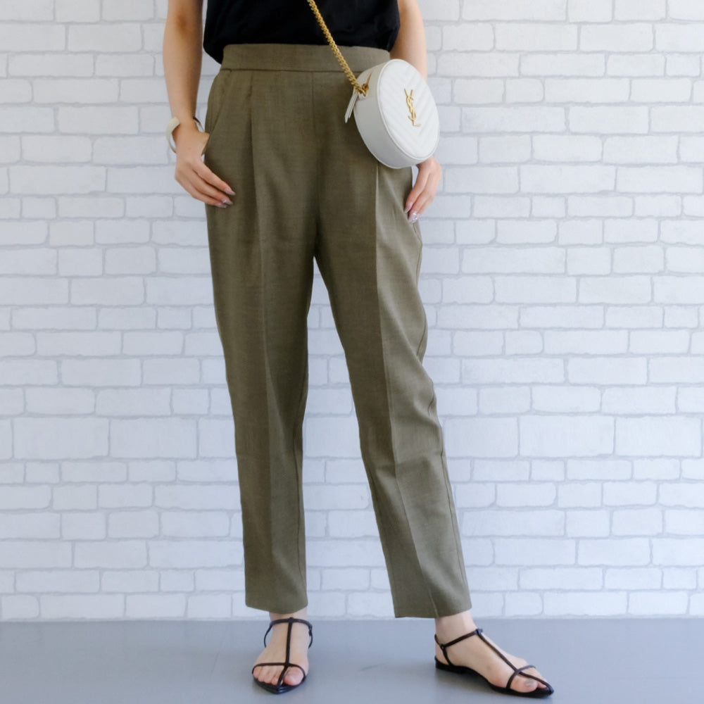 Aqua Garage aquagarage Linen-like Tapered Pants Spring Summer Autumn