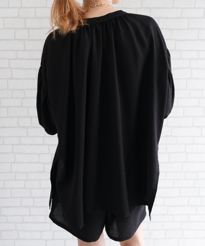 Aqua Garage aquagarage Water and Land Dual-Use Linen-Like Band Collar Rush Guard