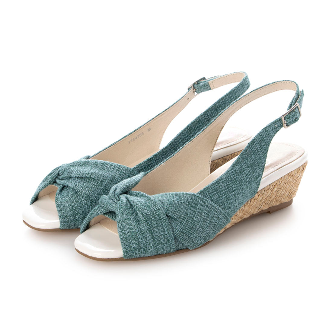 アルテミス バイ ダイアナ artemis by DIANA ウェッジソール バックストラップサンダル (ブルー生地) ブルー生地