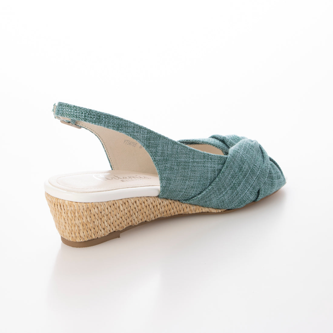 アルテミス バイ ダイアナ artemis by DIANA ウェッジソール バックストラップサンダル (ブルー生地) ブルー生地