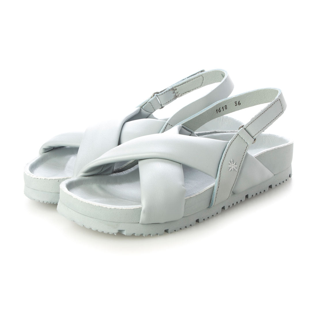 アート art フットベットパフストラップサンダル,ライトブルー