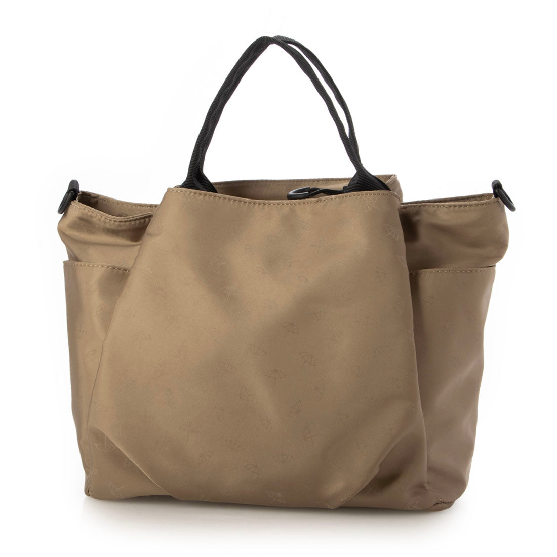 アーニーアーノルドパーマー arnie arnold palmer 2WAY クリアプリント ハンドバッグ 10ポケット (ブラック) ブラック