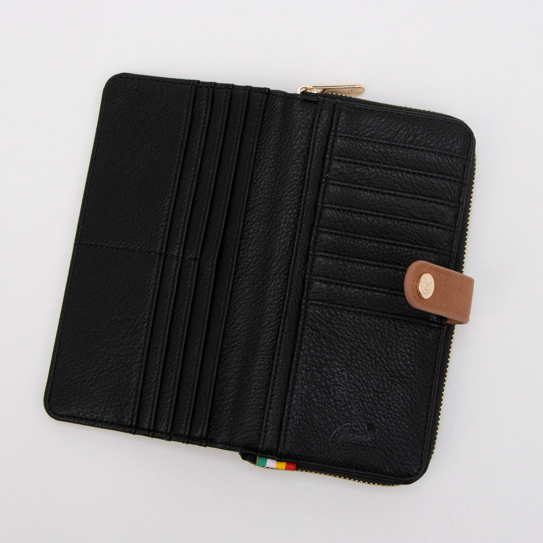 アーニーアーノルドパーマー arnie arnold palmer ナチュラルシュリンク 合皮 ラウンドファスナー財布 (ブラック) ブラック