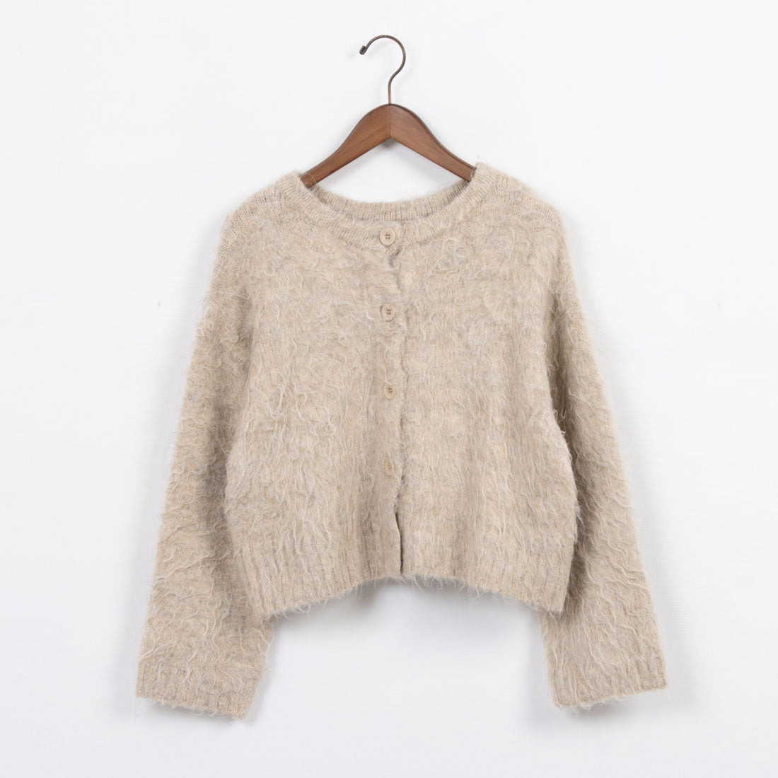 アルシーヴ archives ブラッシュシャギーニットカーディガン (BEG) BEG