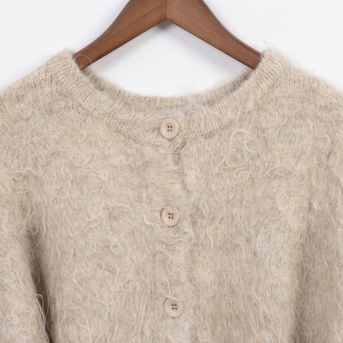 アルシーヴ archives ブラッシュシャギーニットカーディガン (BEG) BEG