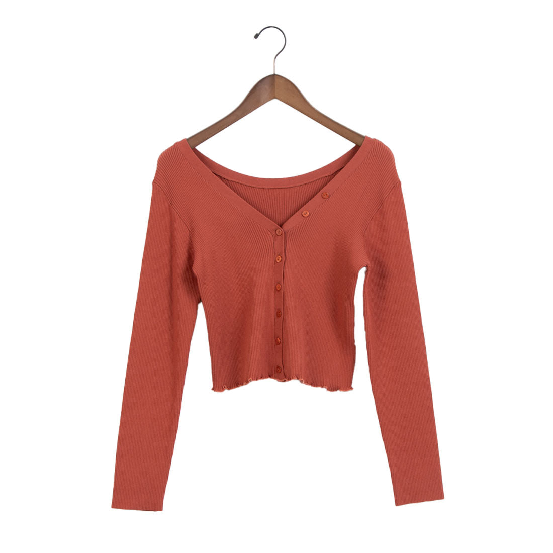 archives archives 2WAY rib long-sleeve cardigan