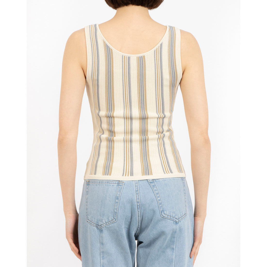 アルシーヴ archives マルチストライプニットタンク (BRN) BRN