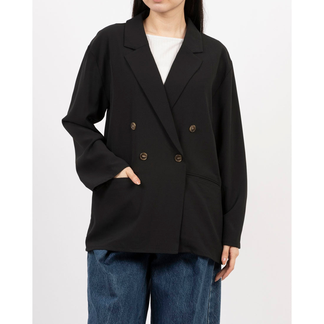 アルシーヴ archives 麻調テーラードジャケット (BLK) BLK