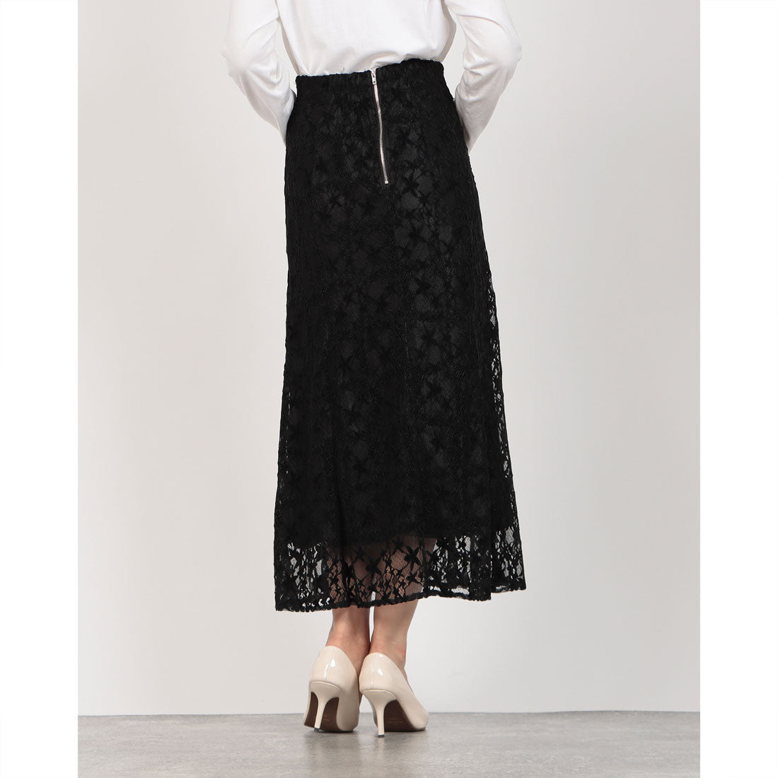 アルシーヴ archives モールレースマーメイドスカート (BRN) BRN