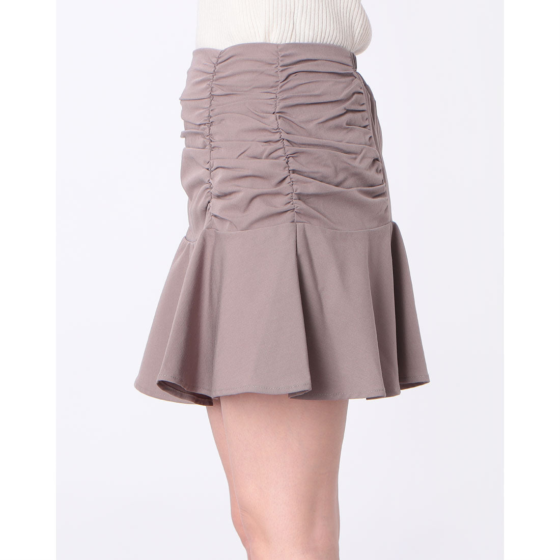 アルシーヴ archives ギャザーフレアミニスカート (GRY) GRY