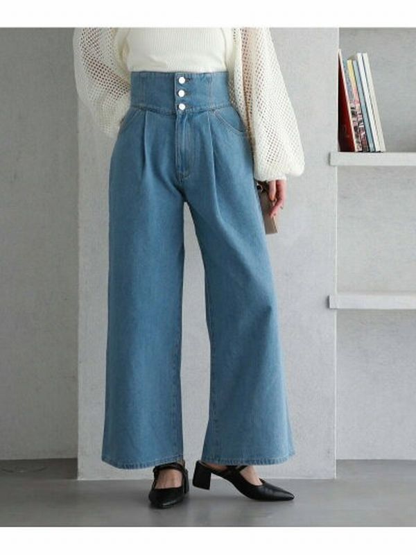 アルシーヴ archives 2wayベルトワイドデニム (BLU) BLU