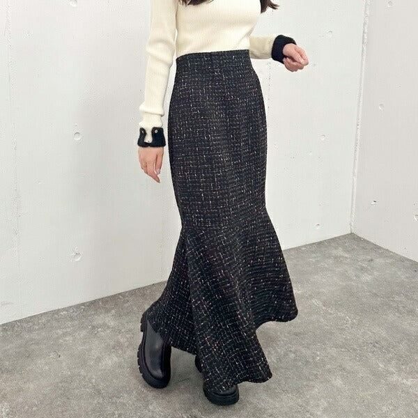 アルシーヴ archives ツイードマーメイドスカート (BLK) BLK