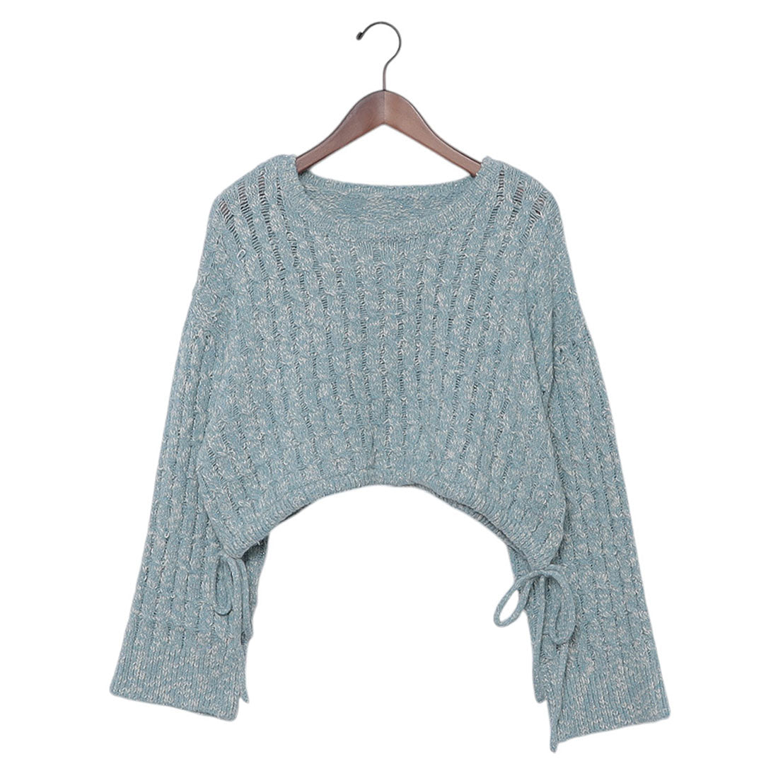 アルシーヴ archives ラメメランジケーブルドロストニット (BLU) BLU