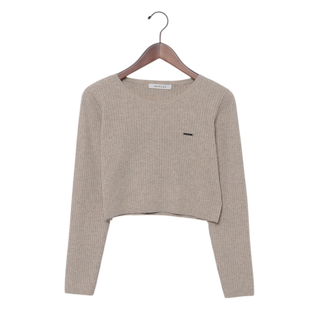 アルシーヴ archives ワンポイントワイドリブニット (IVO) IVO