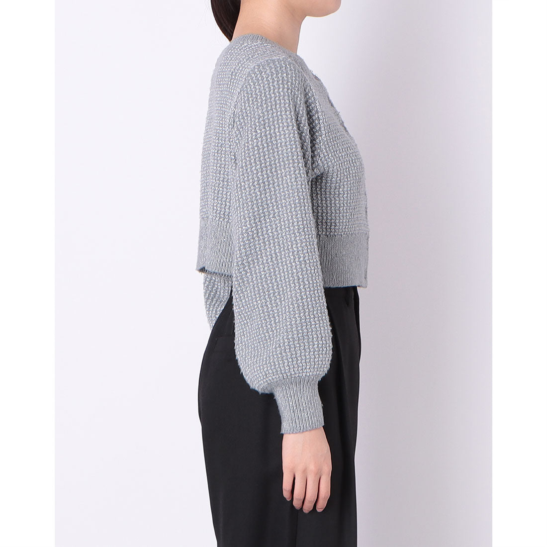 アルシーヴ archives 2WAYウェーブラメニットカーディガン (GRY) GRY