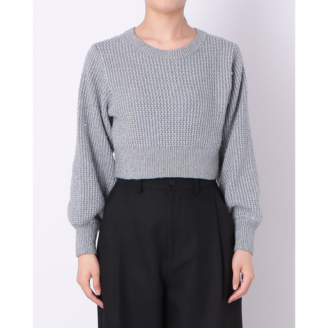 アルシーヴ archives 2WAYウェーブラメニットカーディガン (GRY) GRY