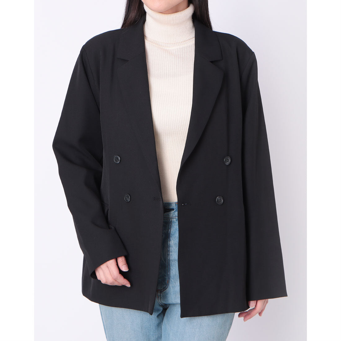 アルシーヴ archives ダブルブレストテーラードジャケット (BLK) BLK