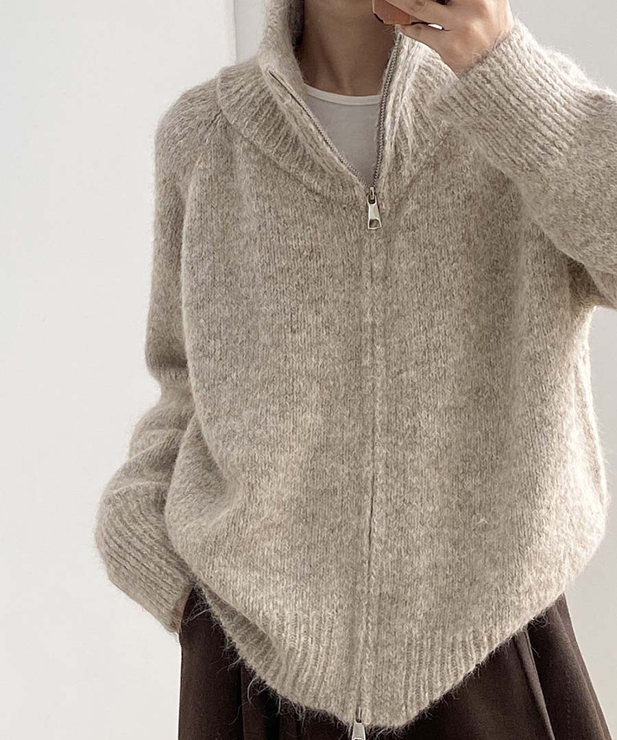 アルゴトウキョウ ARGO TOKYO Soft touch Zip-up High-Neck Knit 25075 ソフトタッチジップアップハイネックニット (アイボリー) アイボリー