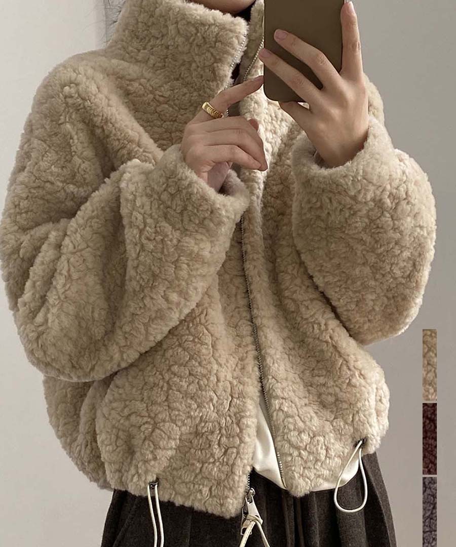 アルゴトウキョウ ARGO TOKYO High-Neck Short Boa Jacket 21143 ハイネックショートボアジャケット (アイボリー) アイボリー