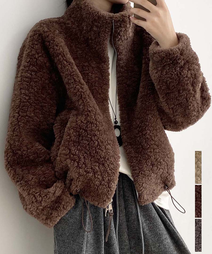 アルゴトウキョウ ARGO TOKYO High-Neck Short Boa Jacket 21143 ハイネックショートボアジャケット (モカ) モカ