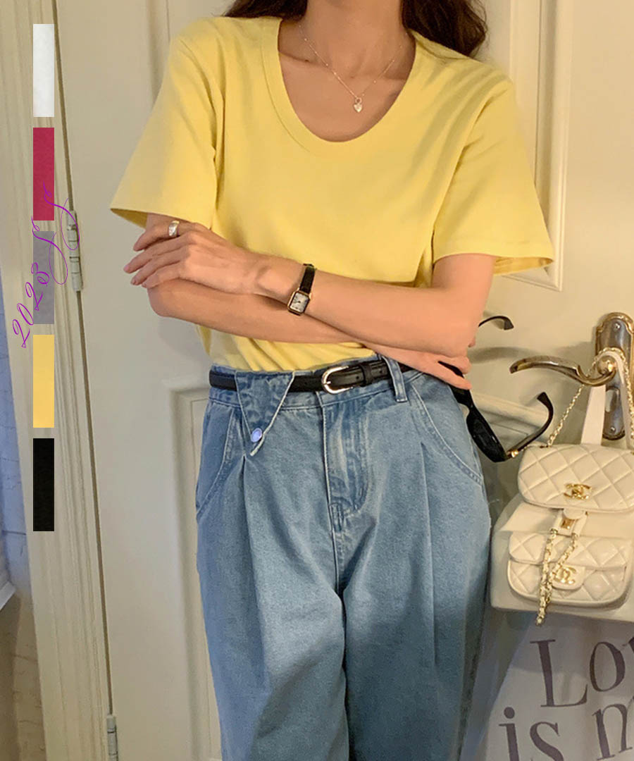 Algoto Kyou Argo Tokyo拉伸彩色T卹24064棉彈力T卹