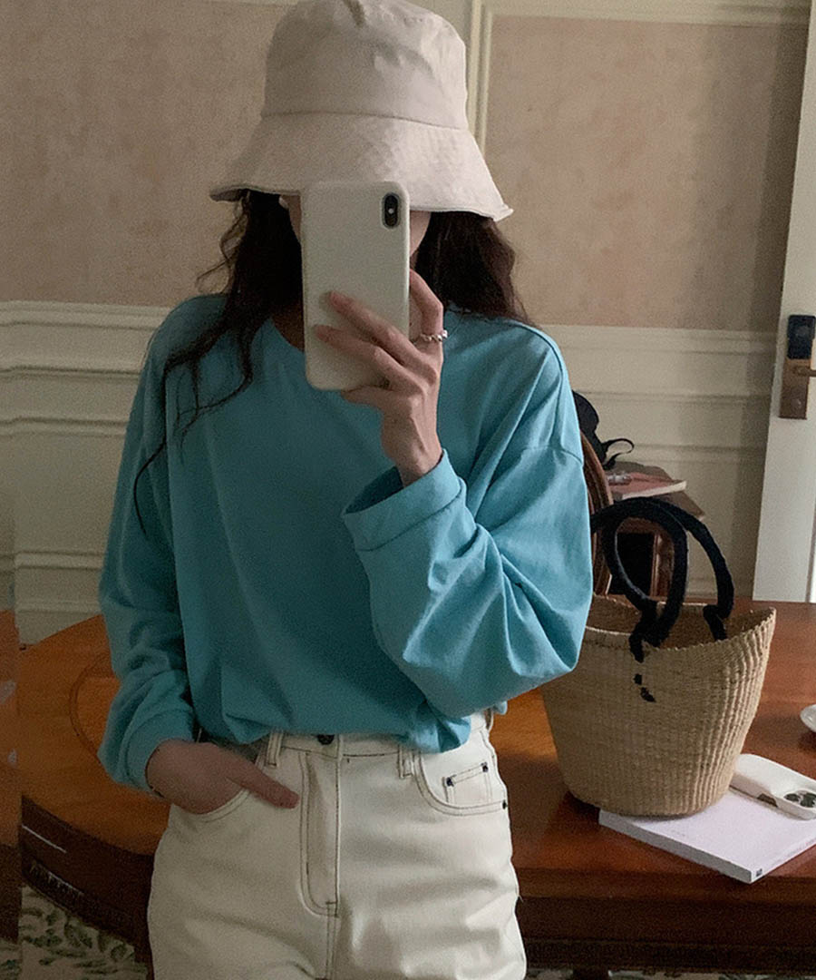 アルゴトウキョウ ARGO TOKYO スプリングカラーロングスリーブカラートップス 24065 コットンロンT ロングTシャツ カラーロンT コットンT Tシャツ 長袖 カットソー トップス