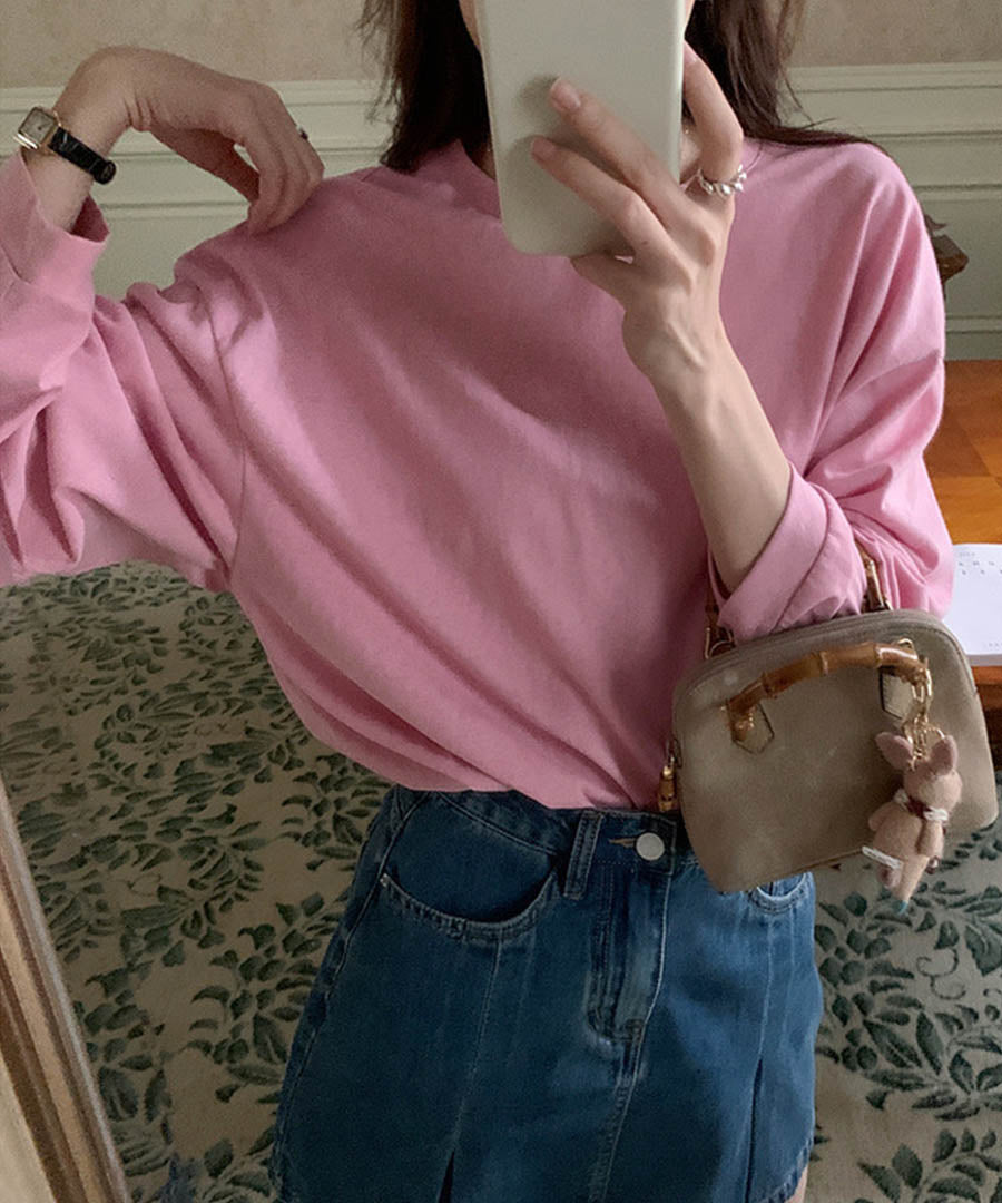 アルゴトウキョウ ARGO TOKYO スプリングカラーロングスリーブカラートップス 24065 コットンロンT ロングTシャツ カラーロンT コットンT Tシャツ 長袖 カットソー トップス