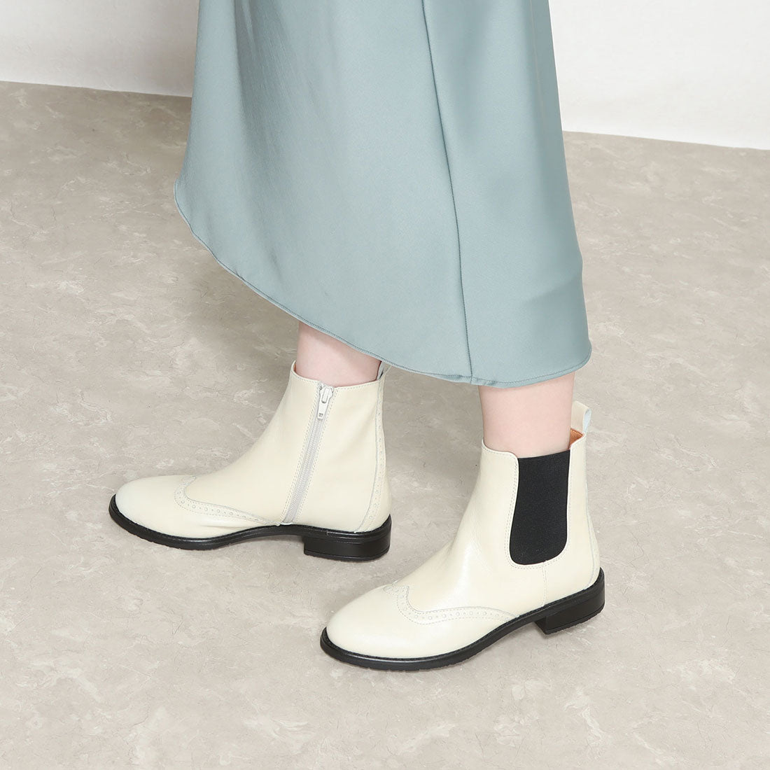 アシナガオジサン あしながおじさん 王道のベーシックスタイル【軽量・防滑】サイドゴアブーツ (ブラック) ブラック