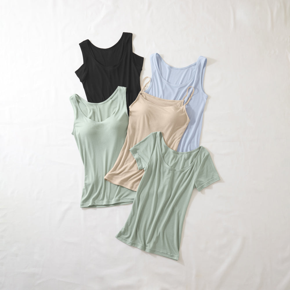 アセドロン アセドロン 【汗対策】汗取り付きタンクトップ (ダルグリーン) ダルグリーン