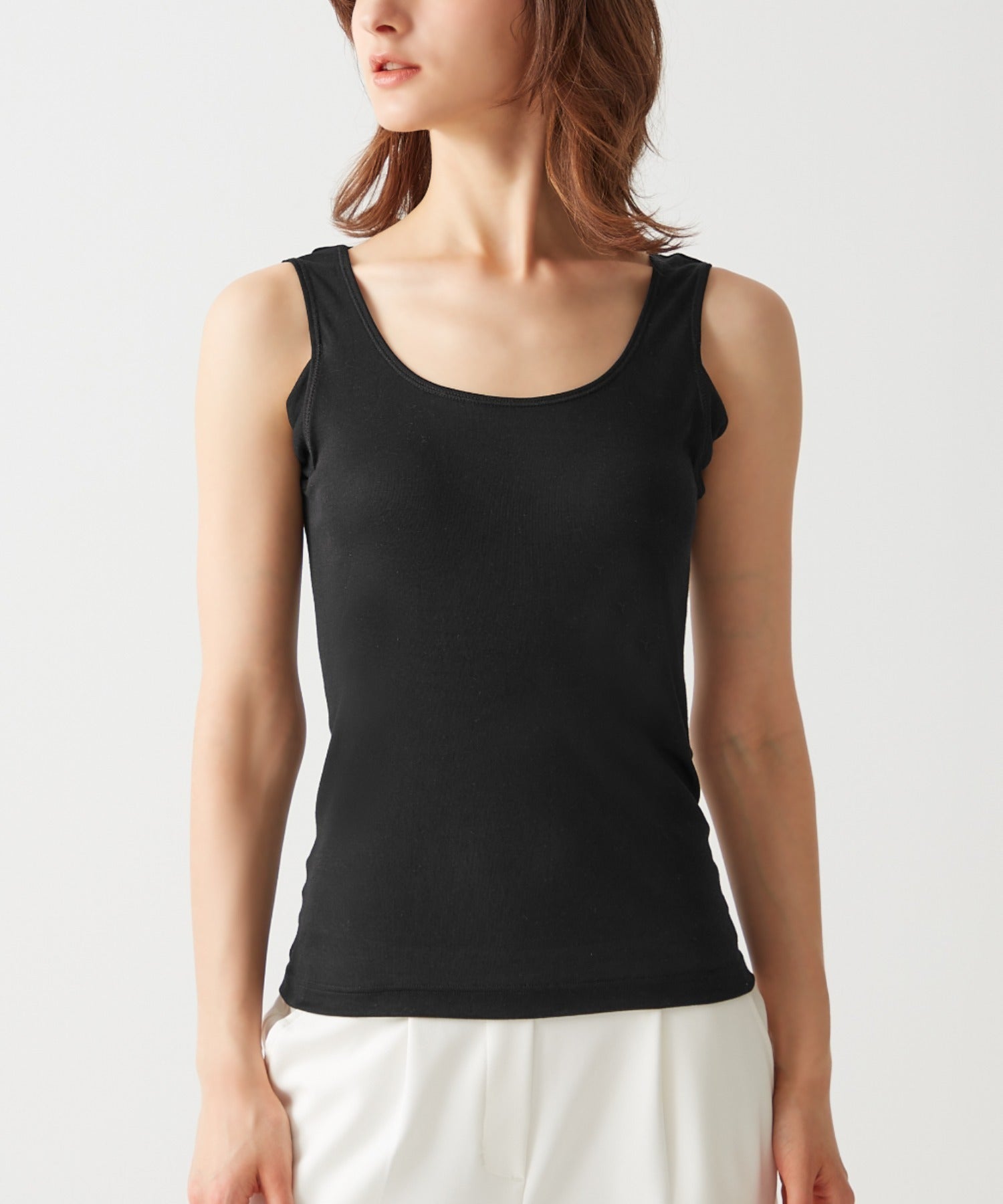 アセドロン アセドロン 【汗対策】汗取り付きタンクトップ (ブラック) ブラック