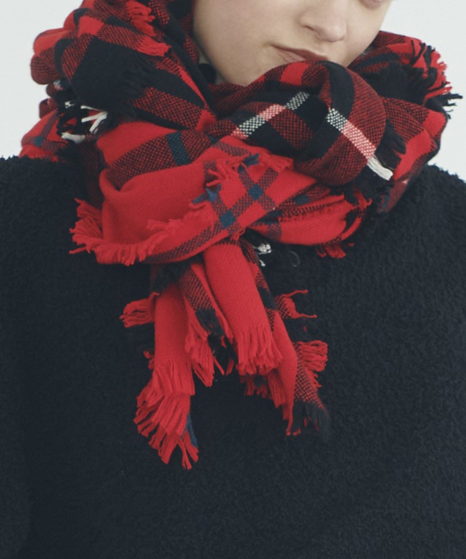 アソースメレ ASAUCE MELER ウルトラファインラムミニバスケットタータンストール / AM25F-ST135 (レッド) レッド