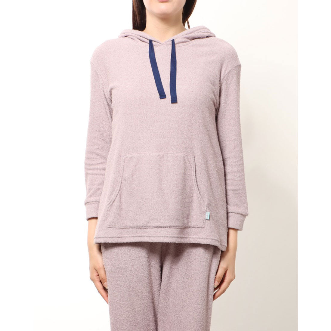 【 ソデス 】アズ as 国産両面ニットパイルフード付きチュニック