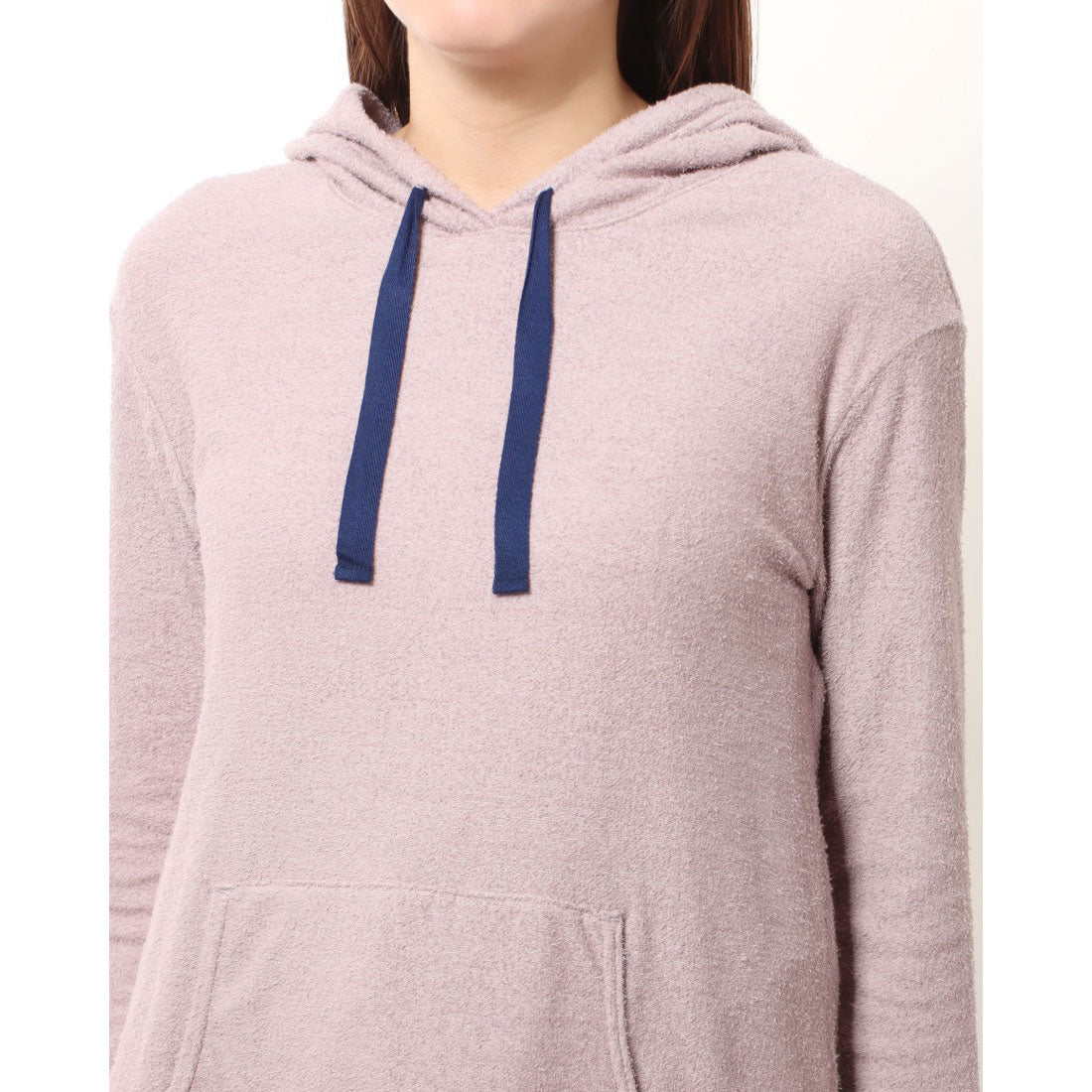 【 ソデス 】アズ as 国産両面ニットパイルフード付きチュニック