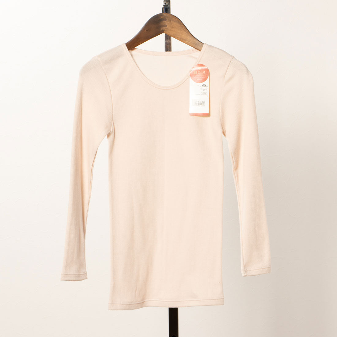 【 肌ごころ 】アズ as 肌ごころ 国産綿100%裏起毛8分袖インナー