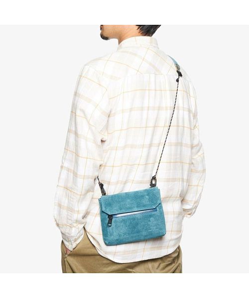 アッソブ AS2OV AS2OV / アッソブ WP SUEDE WALLET SHOULDER ー TURQUOISE