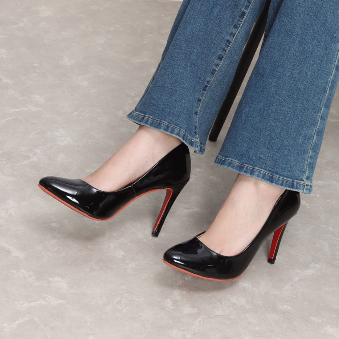 Attagirl Red Sole High Heel Pumps 10cm Heel