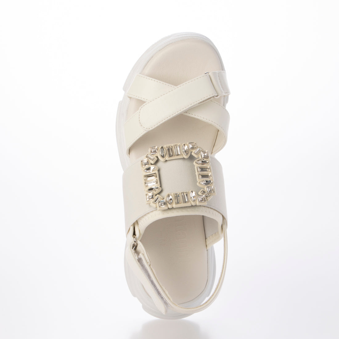アタガール attagirl ビジューバックルスポーツサンダル (アイボリースムース) アイボリースムース