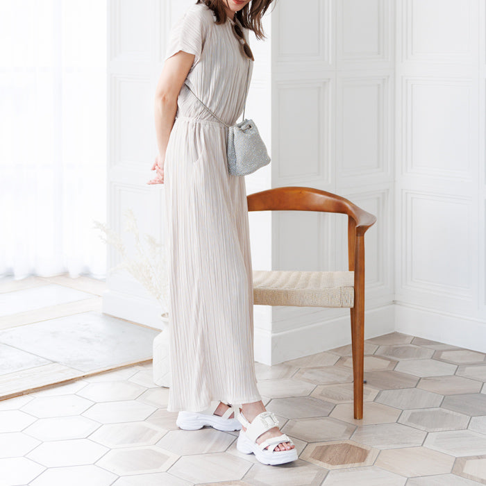 アタガール attagirl ビジューバックルスポーツサンダル (アイボリースムース) アイボリースムース