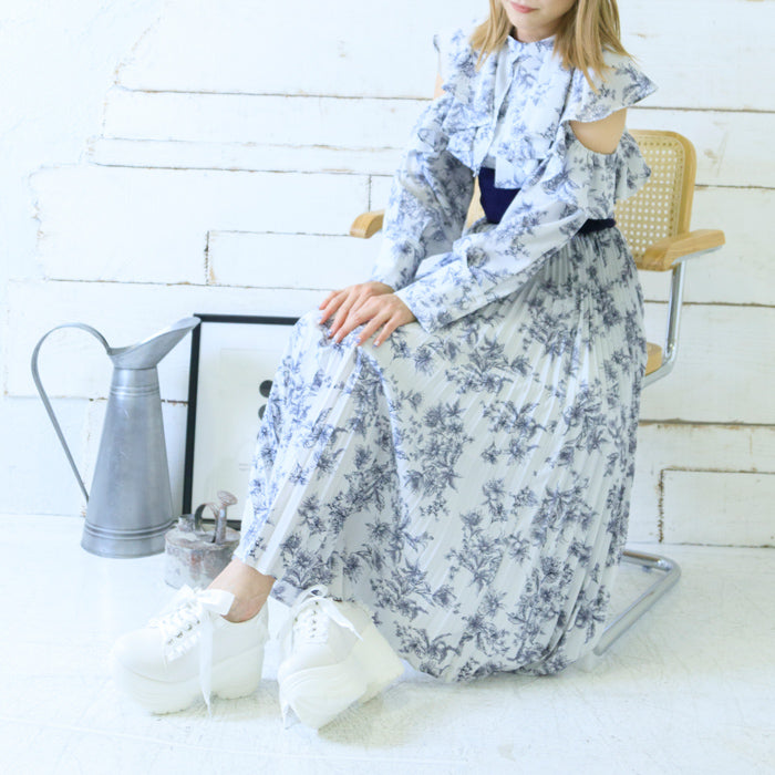 アタガール attagirl 厚底フリルスニーカー (ホワイトスムース) ホワイトスムース